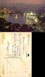 Ankara Gençlik Parkı Gece Görünüm Kartpostal Şehir Kartpostalı Keskin Color 495 Arkası Haliyle