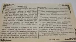 25 Ekim 2006-Orijinal Takvim Yaprağı-Doğum Günü-Söz,Nişan,Nikâh,Düğün ve Önemli Günler Hediyesi-Bizim Anadolu Takvimleri-Ayet(Mevlana)-Ramazan Bayramı 3.Gün-İhsan,Safiyye-Dokunuş
