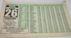 26 Ekim 2006-Orijinal Takvim Yaprağı-Doğum Günü-Söz,Nişan,Nikâh,Düğün ve Önemli Günler Hediyesi-Bizim Anadolu Takvimleri-Ayet(Rum Suresi:19)-Trabzon'un Fethi(1461)-Reşid,Sümeyye-İşte O Allah'tır-I