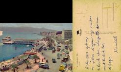 İzmir Karşıyaka Kartpostal Şehir Kartpostalı Keskin Color 431 Kalın Kağıt Hafif kırılmalar mevcut Eski Arabalar bir arada haliyle