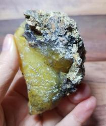 Merlinit / Dendritik Opal, Mavi Druzy Çekirdekli | Doğal Jeod Kesiti | Sezgi, İçgörü, Gölge Çalışması - Ağırlık: 154g - Benzersiz Koleksiyonluk Nadir