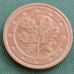 ALMANYA  2012 G   2 EURO CENT