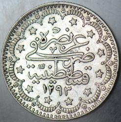 II. ABDÜLHAMİD GÜMÜŞ 5 KURUŞ 1293/32 ÇİLALTI++