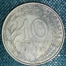 FRANSA  1963   10  CENTIMES
