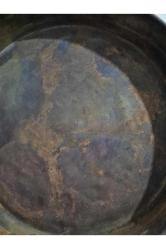 Osmanlı Dönem Bakır Tepsi 26cm. Orijinal Osmanlı dönem komple bakır tepsi, yaşını patinesini