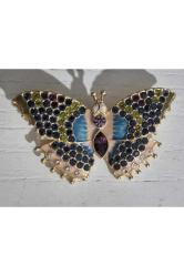 7cm Taşlı Kelebek Broş Temiz. Gramaj olarak ağır ve temiz bir broş.