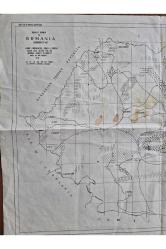 Romanya Harita Nadir Temiz Durumda. 60x42xm boyutunda büyük boy.