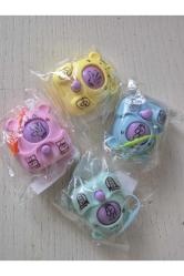 1 Adet Mini Taş-kağıt-makas Oyunu Panda Anahtarlık,parmak Oyuncağı,parti Hediye,stres Giderici