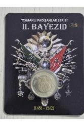 Osmanlı Padişahları Serisi 2.Bayezid. 3cm çapında temiz durumda koleksiyonluk hatıra seti.