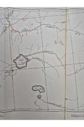 Osmanlıca Yenisey Abideleri Sahası Harita. Nadir dönemine ait temiz durumda harita. Osmanlı dönem