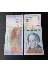 2018 venezuela 20 bolivar çil eski yabancı kağıt para
