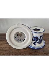 Porselen Çiçek Desenli Șamdan 2 Adet orijinal ithal Her biri 4cm