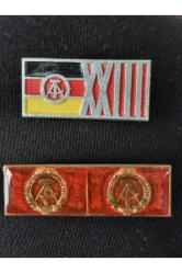 2 Adet Doğu Almanya Rozet Nadir. Orijinal dönemine ait nadir Alman madalya. 3 ve 4cm boyutunda.