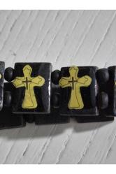 Haç Tasarımlı Nadir Bileklik Lastikli. Orijinal dönem nadir bileklik.