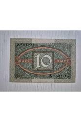 1920 Tarihli 10 Alman Mark. Dönemine ait temiz koleksiyonluk.
