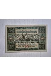 1920 Tarihli 10 Alman Mark. Dönemine ait temiz koleksiyonluk.