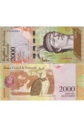 VENEZUELA 2000 BOLİVAR 2016 ÇİL KONDİSYON.