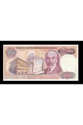 7.emisyon 100 Türk Lirası çil (001262 - sararma mevcut) Eski kağıt para