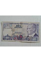 7. Emisyon 1000 Türk Lirası Haliyle Kondüsyonda Banknot