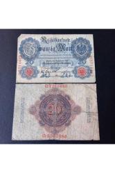 1914 Almanya 20 Mark Temiz Eski Yabancı kağıt para 1 adet gönderilektir - 399636680d0d85ff40