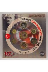 2023 Türkiye Cumhuriyeti 100.Yıl Tedavul Hatira Seti Çil