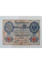 1910 Yılına Ait Alman Markı, Alman 20 Mark, Eski Alman Parası