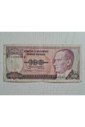 7. Emisyon 100 Türk Lirası Haliyle Kondüsyonda Banknot