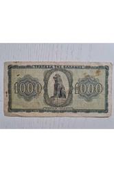 1942 YUNANİSTAN 1.000 DRAHMİ BANKNOT PARA, YUNAN PARASI
