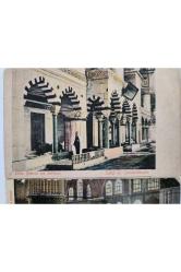 3 Adet Osmanlıca İstanbul Camileri. Orijinal Osmanlı dönemine ait Osmanlıca yazılı kartpostal.