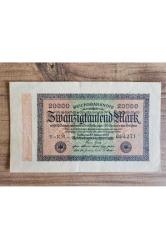 1923 Tarihli Alman 20BIN Mark. Orijinal