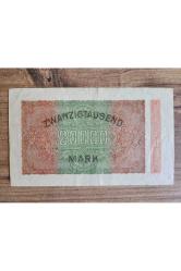 1923 Tarihli Alman 20BIN Mark. Orijinal
