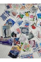 50 ADET ABD PUL LOTU, YABANCI ÜLKE POSTA PULLARI, NADİR PUL KOLEKSİYONU