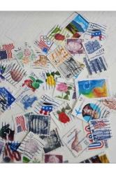 50 ADET ABD PUL LOTU, YABANCI ÜLKE POSTA PULLARI, NADİR PUL KOLEKSİYONU