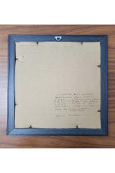 ÇERÇEVESİNDE HAT YAZI TABLO. CELİ SÜLÜS HAT TABLO KALP ŞEKLİNDE. ALLAHIN isimleri. 38*38CM