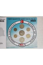 2023 Türkiye Cumhuriyeti 100.Yıl Tedavul Hatira Seti Çil. Orijinal kartonun acilir kapanir