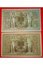 1910 Yılı Almanya 1000 Mark Yabancı Kağıt Para 2 Adet ORTA KONDİSYON