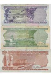 6. EMİSYON 3 LÜ KAĞIT PARA SETİ. 5120 LİRA. FOTOĞRAFTA GÖRÜLENLER. ÇOK TEMİZ+ KONDİSYON.