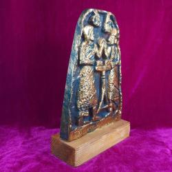 EL BOYAMA KABARTMA ANADOLU ESKİ UYGARLIKLARI MİTOLOJİSİ GÖRSELLİ AHŞAP KAİDELİ BİBLO