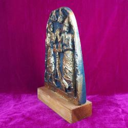 EL BOYAMA KABARTMA ANADOLU ESKİ UYGARLIKLARI MİTOLOJİSİ GÖRSELLİ AHŞAP KAİDELİ BİBLO