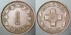 MALTA 1 CENT 1972.