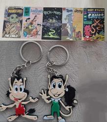 Hugo hugolayn figür anahtarlık süs set yanında çizgi film animasyon kahramanları karakterler reklam tanıtım kart postal set hediye nostalji hobi promosyon koleksiyon dekor tasarım vintage retro aksesuar