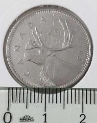 1982 KANADA 25 CENTS ORİJİNAL MADENİ PARASI KRALİÇE II.ELİZABETY(BİRLEŞİK KRALLIK KRALİÇESİ) FİGÜRLÜ 3ÖÖ2HH NADİRDİR