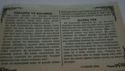 19 Kasım 2006-Orijinal Takvim Yaprağı-Doğum Günü-Söz,Nişan,Nikâh,Düğün ve Önemli Günler Hediyesi-Bizim Anadolu Takvimleri-Ayet(Hadis-i Şerif)-Ortadoğu Yol Haritası Bm tarafından kabul edildi(2003)-Nizameddin,Ümeyme-Tesadüf ve Kelebek-İlginç Tez