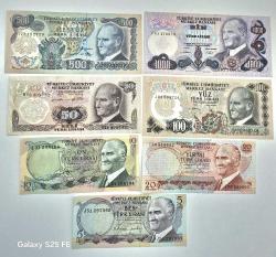 5 ₺ ile 1000 ₺ Arası 6 Emisyon 7,li  full Set