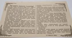 23 Aralık 2006-Orijinal Takvim Yaprağı-Doğum Günü-Söz,Nişan,Nikâh,Düğün ve Önemli Günler Hediyesi-Bizim Anadolu Takvimleri-Ayet(Hz.Ömer(r.a.))-Maraş olayları 300 ölü binden fazla yaralı(1978)-Abdulhakim,Bedriye-İslamda Zaman Tanzimi