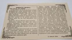 25 Aralık 2006-Orijinal Takvim Yaprağı-Doğum Günü-Söz,Nişan,Nikâh,Düğün ve Önemli Günler Hediyesi-Bizim Anadolu Takvimleri-Ayet(Zariyat:55-56)-ANtep Fransız İşgalinden kurtuldu(1921)-Abdulhalik-Bedriye-Esma'ul Husna
