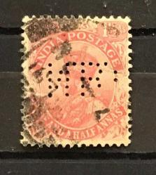 LOT.1 » İNGİLTERE HİNDİSTAN SÖMÜRGE KRAL GEORGE V PULU DAMGALI PERFİNLİ M2-1