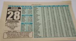 28 Aralık 2006-Orijinal Takvim Yaprağı-Doğum Günü-Söz,Nişan,Nikâh,Düğün ve Önemli Günler Hediyesi-Bizim Anadolu Takvimleri-Ayet(Zuhruf:85)-Sicilya'da deprem 85 bin ölü(1908)-Recai,Berire-Kurban Nasıl Kesilir?-Değerimiz Ne?