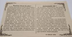 28 Aralık 2006-Orijinal Takvim Yaprağı-Doğum Günü-Söz,Nişan,Nikâh,Düğün ve Önemli Günler Hediyesi-Bizim Anadolu Takvimleri-Ayet(Zuhruf:85)-Sicilya'da deprem 85 bin ölü(1908)-Recai,Berire-Kurban Nasıl Kesilir?-Değerimiz Ne?