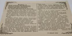 29 Aralık 2006-Orijinal Takvim Yaprağı-Doğum Günü-Söz,Nişan,Nikâh,Düğün ve Önemli Günler Hediyesi-Bizim Anadolu Takvimleri-Ayet(Hadis-i Şerif)-Kanuni'nin Mohaç Zaferi(1526)-Abdulkadir,Berre-Kurban-1-